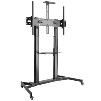 Abbildung von RICOO TV Ständer Rollbar Höhenverstellbar für 55 110 Zoll Stand FS3610 mit Rollen Standfuß Fernseher bis 100 Kg max VESA 1000x600mm Standfuss Schwarz