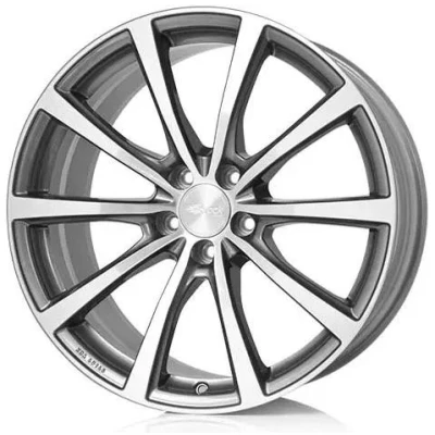 Abbildung von BROCK 5 loch 18Zoll 112mm Alufelge B32 himalaya grey front poliert 0580081546 Felge