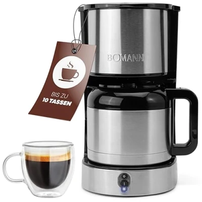 Abbildung von BOMANN Filterkaffeemaschine KA 6066 CB, mit Thermoskanne für 810 Tassen Kaffee