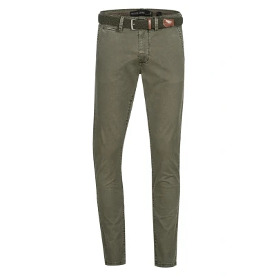Abbildung von Indicode Herren Waller Chinohose Stretchhose Chino Herrenhose Stretch Stoffhose Army 29/32