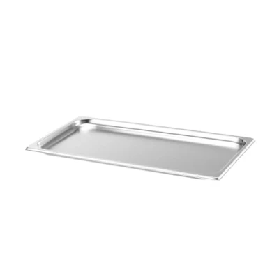 Abbildung von HENDI Gastronormbehälter, Temperaturbeständig von 40 bis 300C, Heissluftöfen Kühl und Tiefkühlschränken Chafing Dishes Bain Marie, Stapelbar, 2,5L, GN 1/1, 530x325x(H)20mm, Edelstahl 18/10