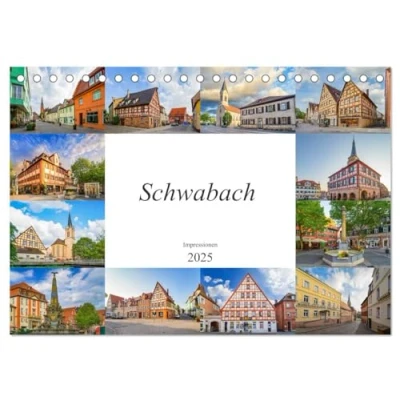 Abbildung von Schwabach Impressionen (Tischkalender 2025 DIN A5 quer), CALVENDO Monatskalender