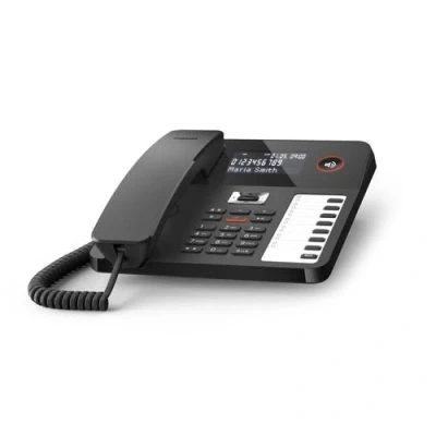 Abbildung von GIGASET Desk 800 DA TAVOLO Telefon MIT AMPIO Display RETOILLUMINAT SEGRETERIA TELEFONICA 7 x 2 TASTI PROGRAMMABILI Presa CUFFIE Schwarz Marke