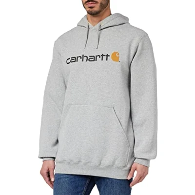 Abbildung von Carhartt, Herren, Weites, mittelschweres Sweatshirt mit Logo Grafik, Grau meliert, S