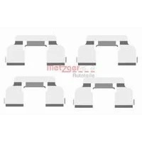 Abbildung von METZGER 109 1698 Zubehörsatz, Scheibenbremsbelag RENAULT: TWINGO 1, CLIO 2, DACIA: Sandero I, Logan I MCV, Limousine