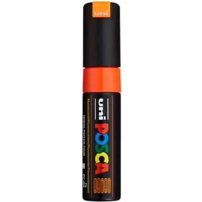 Abbildung von uni ball 182676 POSCA Marker mit breiter Keilspitze, neon orange