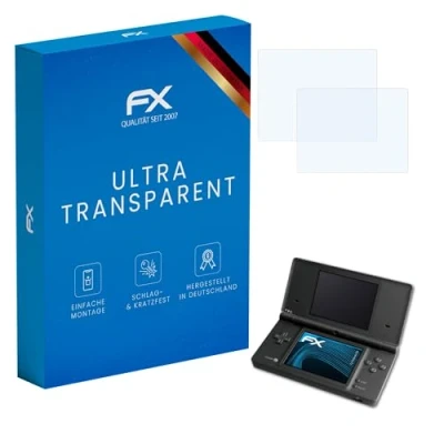 Abbildung von atFoliX Schutzfolie kompatibel mit Nintendo DSi Folie, ultraklare FX Displayschutzfolie (3er Set)