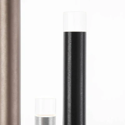 Abbildung von Brilliant Tischleuchte Cembalo, LED fest integriert, Warmweiß, Tischlampe 3flg alu/schwarz/braun