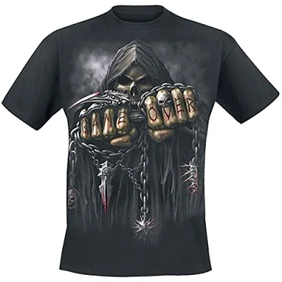 Abbildung von Spiral Game Over T Shirt Schwarz 4XL