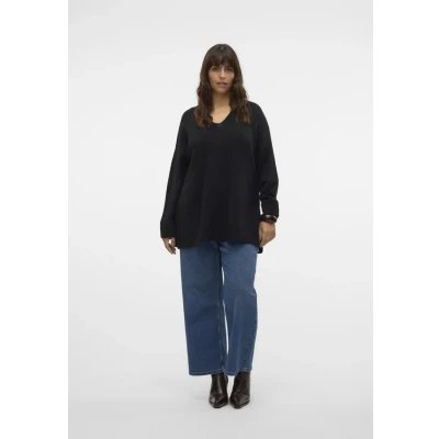 Abbildung von Vero Moda Curve Vmcfiluca Strickpullover, Damen, Größe: 48/50, Black