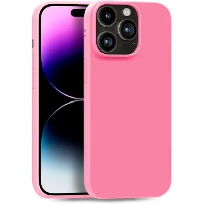 Abbildung von MyGadget Hülle kompatibel mit iPhone 14 Pro Max robuste Silikon Schutzhülle TPU Case Slim Silikonhülle Back Cover Ultra Kratzfest Handyhülle matt Rosa Hell