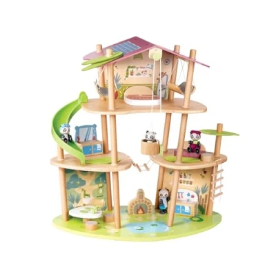 Abbildung von Hape Puppenhaus Green Planet Explorer,Das Bambushaus der Pandas