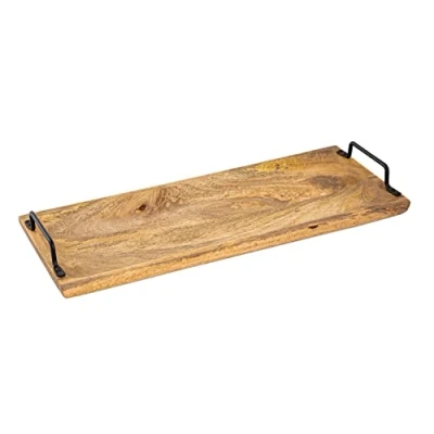 Abbildung von Casamia Dekotablett Tablett Serviertablett Holztablett Holz Deko Mango