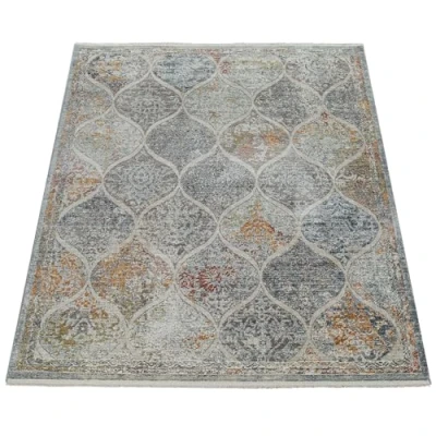 Abbildung von Paco Home Teppich &quot;Pandora 323&quot;, rechteckig, 5 mm Höhe, Kurzflor, Handweb Optik, Ornamente, mit Fransen
