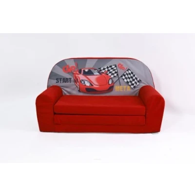 Abbildung von FORTISLINE Kindersofa Mini ausklappbar 40x78x45cm für Kinder 2in1 Kindercouch Schlafcouch aus Schaumstoff Abnehmbarer Bezug Viele Motive