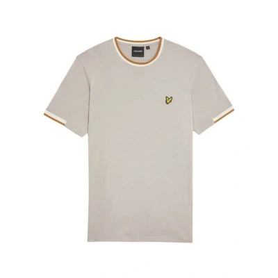 Abbildung von Lyle &amp; Scott HALF Tipped Tshirt basic, Herren, Größe: Large, Pale grey
