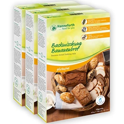 Abbildung von Glutenfreie Backmischung Bananenbrot 3x400gr Hanneforth