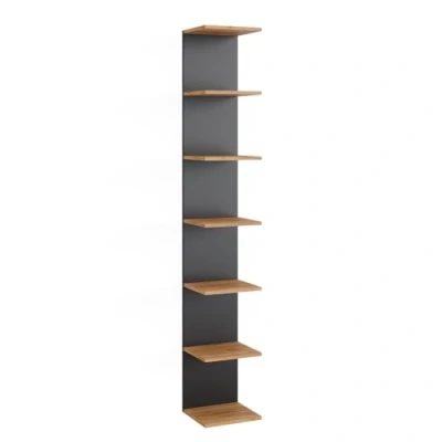 Abbildung von Vicco Bücherregal Paolo, Anthrazit/Goldkraft Eiche, 30 x 190 cm