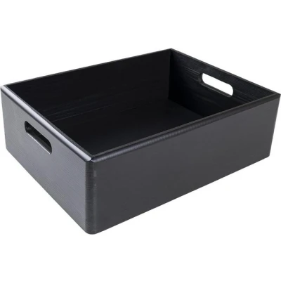 Abbildung von Creative Deco Holzkiste XXL Obstkiste Korb 40x30x13cm (1cm) mit Griffen ohne Deckel, Griffen, Deckel