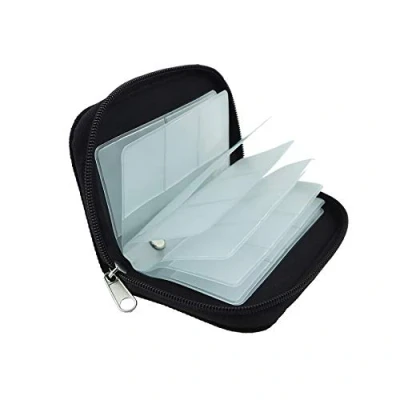 Abbildung von JeoPoom Speicherkarten Aufbewahrung, Tasche, 22 Schlitzen Passend für SD, SDHC, Micro Mini CF, Mikrofaser(4 Große + 18 Kleinere