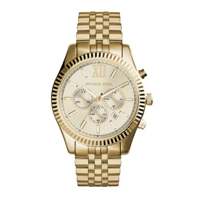 Abbildung von Michael Kors Lexington Chronograph goldcoloured, Größe: One Size, Gold coloured