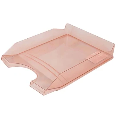 Abbildung von Briefablage A4 Transparent Rot Polystyrol Polypropylen 1 Stk.