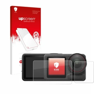 Abbildung von upscreen Schutzglas für DJI Osmo Action 5 Pro (case friendly) Schutzfolie, Glas Folie [Klar, 9H Panzerschutz, Anti Fingerprint]