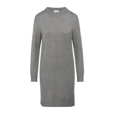 Abbildung von s.Oliver MIT Crewneck UND Pintucks Strickkleid, Damen, Größe: 34, Graphit