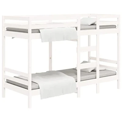 Abbildung von vidaXL Bett Etagenbett Weiß 80x200 cm Massivholz Kiefer