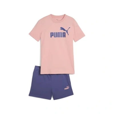 Abbildung von PUMA Mädchen ESS No.1 Logo Tee and Shorts Set G Gestrickte Anzüge, Pink Fruit, 164