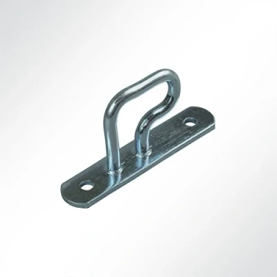 Abbildung von LYSEL® Riemenkrampe mit Nase, (BxHxL) 16x30x72mm in grau (10 Stück)