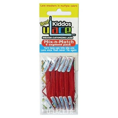 Abbildung von U Lace Kiddos Elastische Schnürsenkel Scharlachrote Verpackung Mix N Match