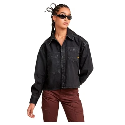Abbildung von G STAR Cropped Shirt Hemdbluse, Damen, Größe: XL, Worn in nighttime sky