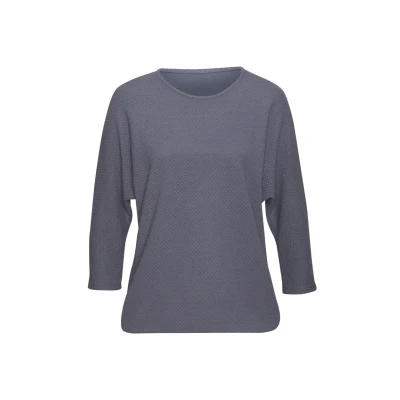 Abbildung von Vivance Langarmshirt mit feinem Jacquard Muster aus pflegeleichter Qualität Viskose