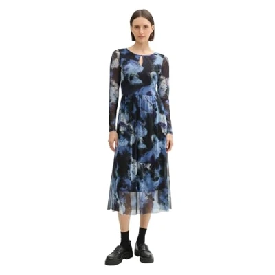 Abbildung von TOM Tailor MIDI Freizeitkleid, Damen, Größe: 40, Artistic watercolor design