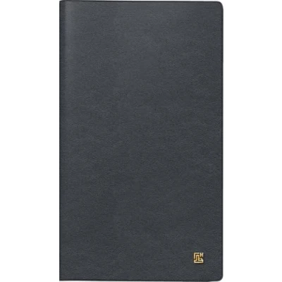 Abbildung von Brunnen Taschenkalender 758 8,7x15,3cm 1 Woche/Seite Leder schwarz 202