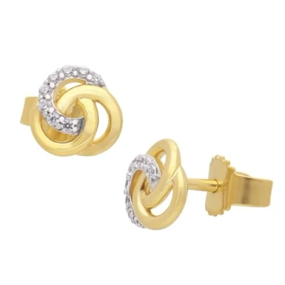 Abbildung von GLIZZ GL8675 Damen Ohrringe Gold 333/8K Knoten Ohrstecker Mit Zirkonias