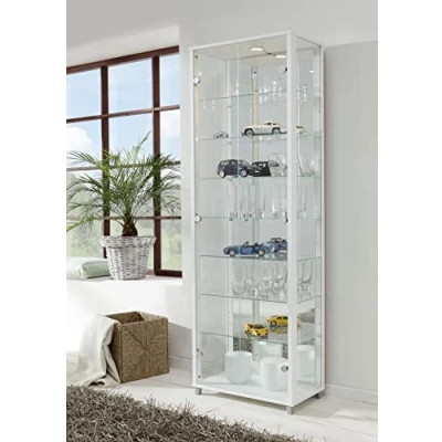 Abbildung von möbelando Vitrine Glasvitrine Standvitrine Vitrinenschrank Berlin VI Weiß