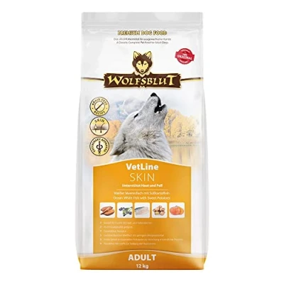Abbildung von Wolfsblut Vetline Skin &amp; Coat 12 kg Trockenfutter für Haut Fell