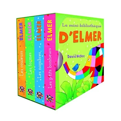 Abbildung von La Mini Bibliotheque d&#039;Elmer: Coffret en 4 volumes : Les couleurs ; formes nombres Le p&#039;tits bonheurs