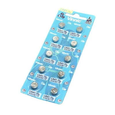 Abbildung von VINNIC 10 Stück Alkaline Batterie AG3, LR41 L736F, L7 Knopfzelle