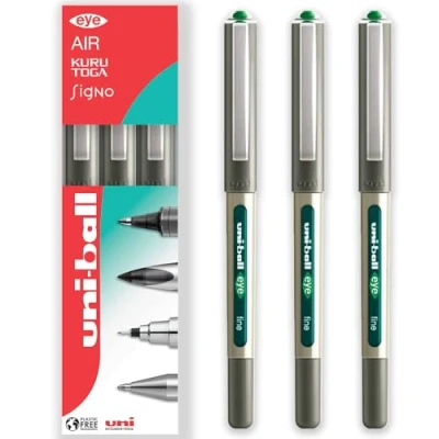 Abbildung von Uni Ball EYE UB 157 Stylo Roller Vert Lot 3 Style Billarle 0,7 mm