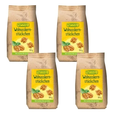 Abbildung von Rapunzel Walnusskernstückchen, 4er Pack (4 x 150 g)