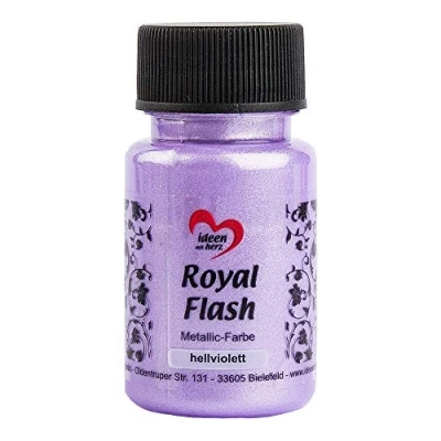 Abbildung von Ideen mit Herz Royal Flash, Acryl Farbe, metallic, feinsten Glitzerpartikeln, 50 ml (hellviolett)