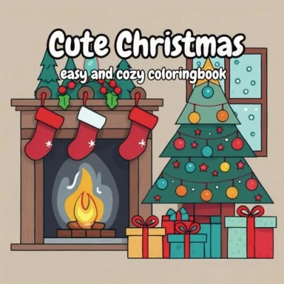 Abbildung von Cute Christmas: christmas Vibes Coloring Book for Adults &amp; Teens with adorable illustrations a cozy and hygge feeling