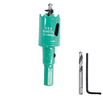 Abbildung von Lochsäge 22 mm,LAIWEI Bohrer zum Bohren in Holz, Dünnblech, Alu Profilen, PVC, etc. Scharfes und langlebiges Bohrwerkzeug