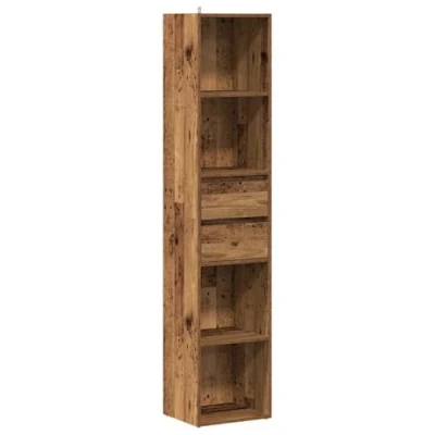 Abbildung von vidaXL Bücherregal Altholz Optik 36x30x171 cm Holzwerkstoff, Bücherschrank, Lagerschrank, Büroregal, Lagerregal, Bücherablage, Büroschrank