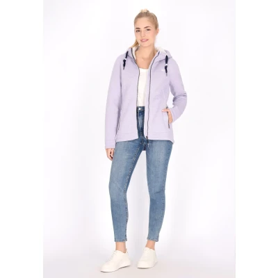 Abbildung von SCHMUDDELWEDDA Damen Strickfleecejacke XXL / Grau Violett Melange 100% recyceltes Polyester