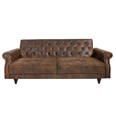 Abbildung von riess ambiente Sofa MAISON BELLE AFFAIRE 220cm antik braun, mit Bettfunktion