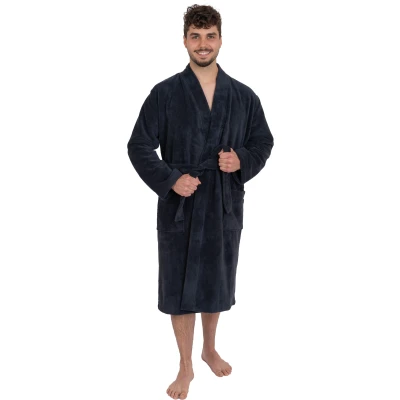Abbildung von Wewo fashion Herrenbademantel, (1 St.), mit Kimono Kragen, lang